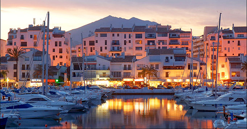 Marbella Spain July 2020 Puerto Banus Harbour Marbella City One
